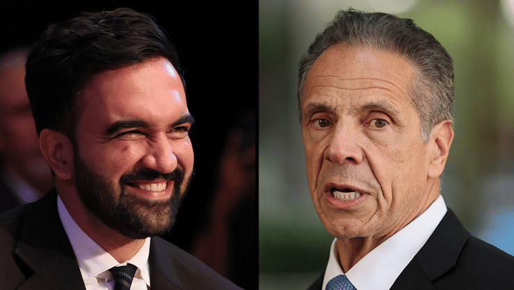 קואומו וממדאני. המושל לשעבר משנה כיוון ומודה: "יש שינוי דרמטי" (צילום: Michael M. Santiago / GETTY IMAGES NORTH AMERICA / AFP, Michael M. Santiago/Getty Images) מושל ניו יורק לשעבר אנדרו קואומו שמתמודד לראשות העיר 9 בספטמבר, זוהראן ממדאני קמפיין לראשות העיר ניו יורק 6 בספטמבר באירוע תחת הכותרת "להיאבק באוליגרכיה"