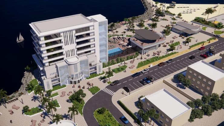 הדמיית מתחם הקזינו בחיפה