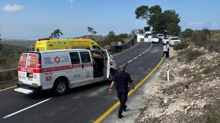 תאונת דרכים בין רוכב אופנוע לרכב בכביש 721