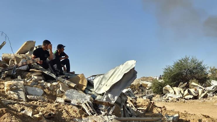 צילום: אילנה קוריאל מבצע אכיפה משטרתי לפינוי צביר 999 בנגב