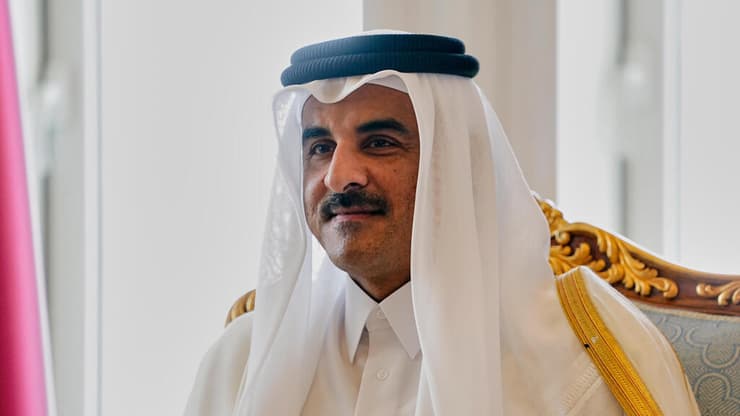 אמיר קטאר אל-ת'אני. באמ"ן מעריכים כי הוא רוצה להמשיך לתווך (צילום: Nathan Howard/Pool Photo via AP) אמיר קטאר - תמים בן חמד אל-ת'אני