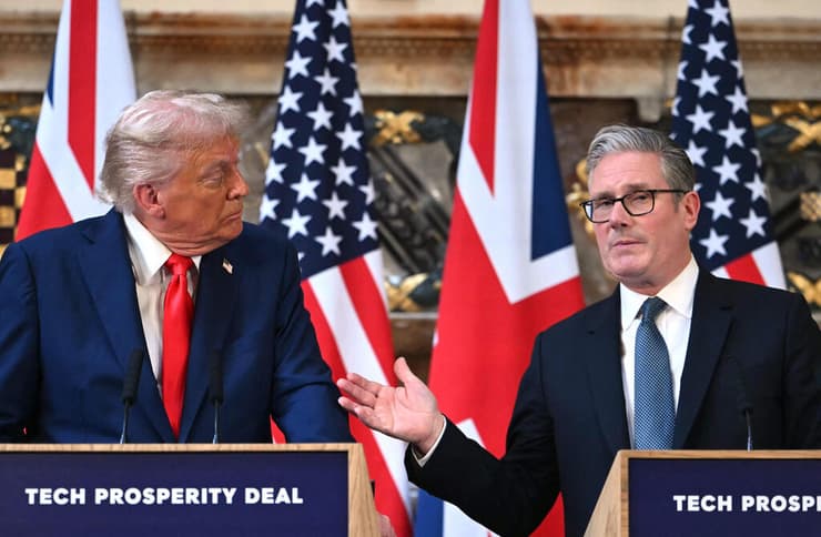 הצהרת נשיא ארה"ב דונלד טראמפ וראש ממשלת בריטניה קיר סטרמר