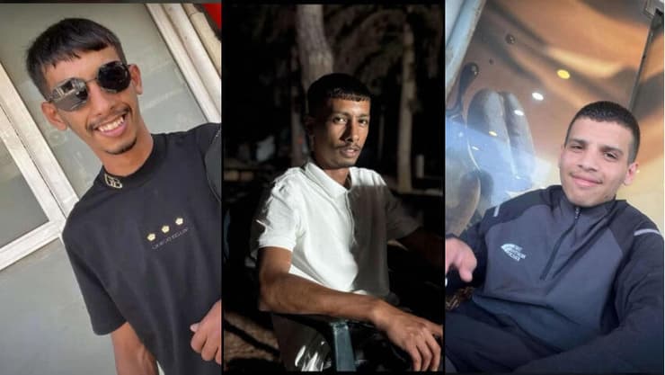 מימין לשמאל: מוסעב, סלימאן וסקר. 3 האחים שנרצחו הלילה