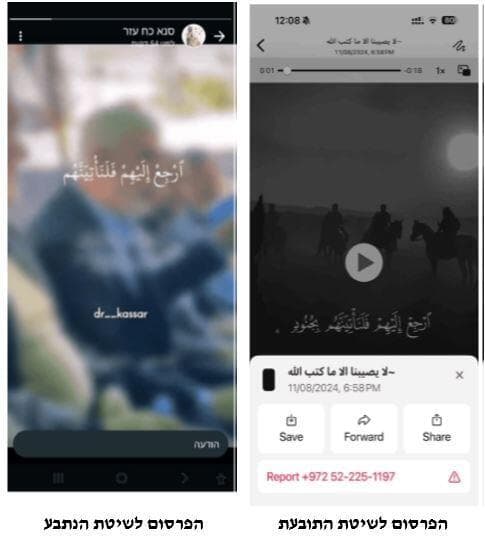 פוסט עובדת שערי צדק תמיכה תומכת חמאס