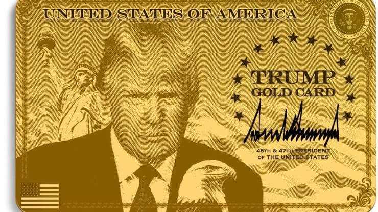 כרטיס גולד קארד עם דיוקנו של טראמפ