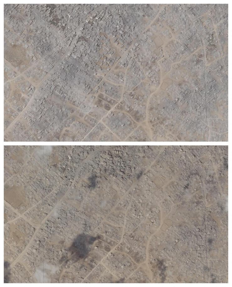 תיעוד לוויין מהעיר עזה