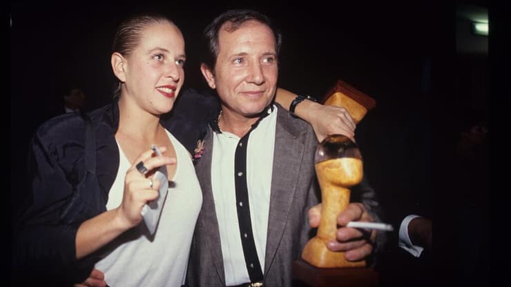 אריה מוסקונה ודפנה רכטר בטקס פרסי אופיר 1991