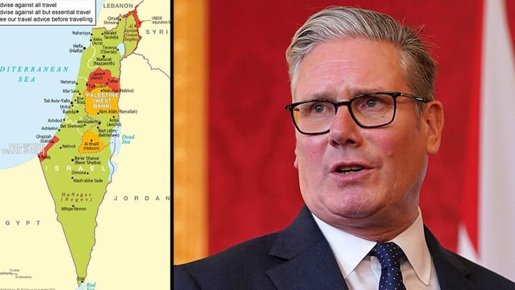 מפת ישראל החדשה של בריטניה