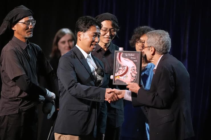 הענקת פרס איג נובל לביולוגיה על מחקר שבחן האם פרות צבועות בפסים דמויי זברה יכולות להימנע מעקיצת זבובים