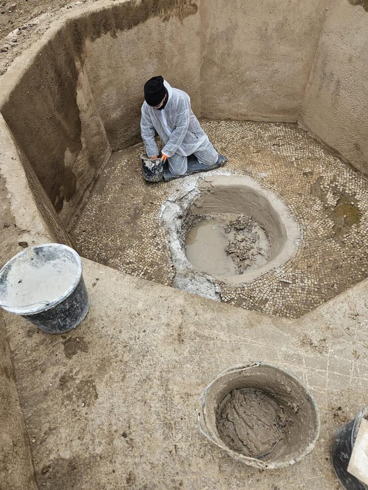 עבודות השימור בגת הקדומה