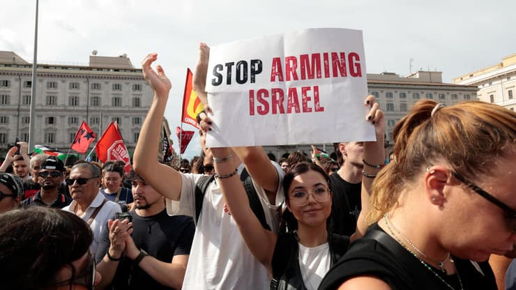 מחאה פרו-פלסטינית ברומא