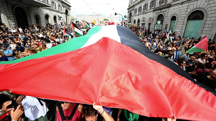 הפגנה פרו פלסטינית ברומא