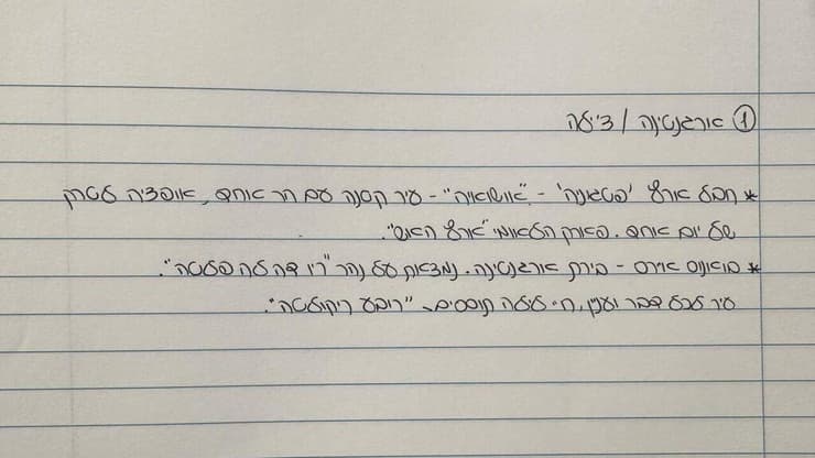 מכתב שכתבה ליבי כהן מגורי ז"ל