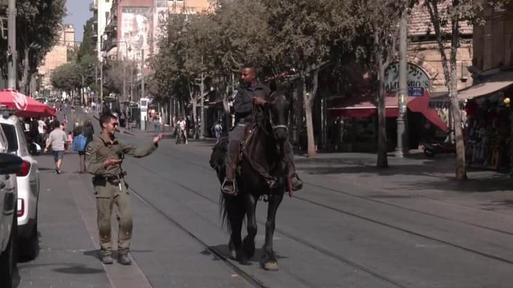 צילום: גיל יוחנן היערכות ביטחונית לערב ראש השנה בירושלים