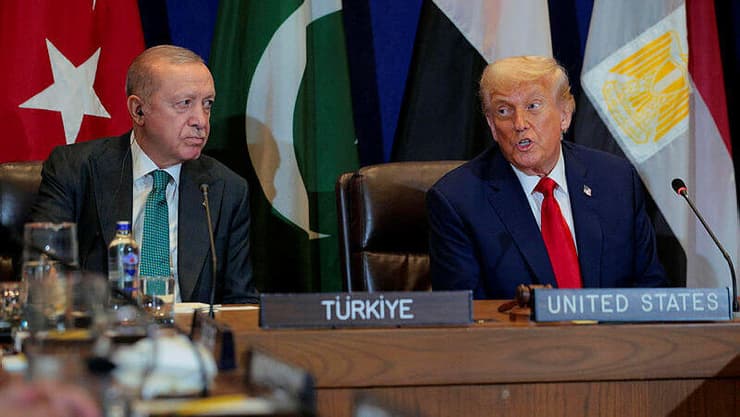 נשיא ארה"ב דונלד טראמפ ונשיא טורקיה רג'פ טאיפ ארדואן בעצרת האו"ם