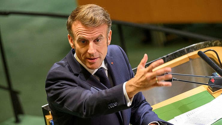 נאום נשיא צרפת עמנואל מקרון בכינוס העצרת הכללית של האו"ם