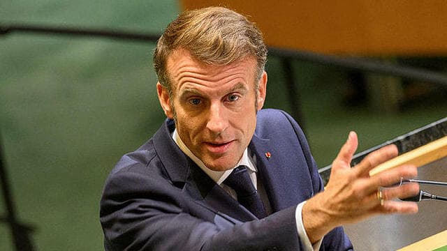 נאום נשיא צרפת עמנואל מקרון בכינוס העצרת הכללית של האו"ם