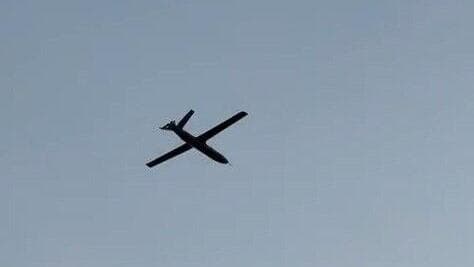 הכטב"ם בשמי אילת (צילום: מתוך הרשתות לפי סעיף 27 א' ) תיעוד: פגיעת כטב"ם באילת