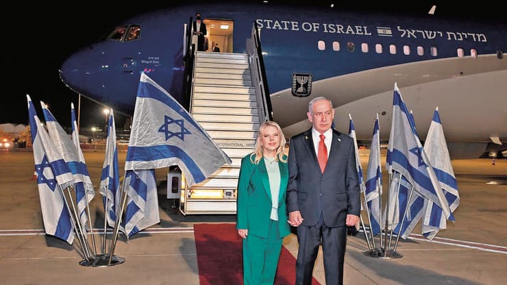 בנימין ושרה נתניהו לפני ההמראה לעצרת האו"ם