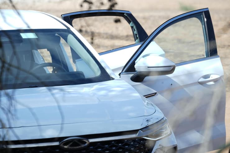 זירת הירי בכביש 334 (צילום: תומר שונם הלוי) זירת החשד לרצח בכביש 334