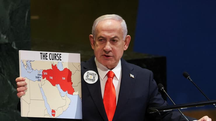 נתניהו בעצרת האו"ם בשנה שעברה (צילום: REUTERS/Shannon Stapleton) נתניהו נואם בכינוס עצרת האו"ם הכללית
