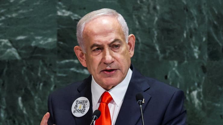 צילום: REUTERS/Jeenah Moon נתניהו נואם בכינוס עצרת האו"ם הכללית
