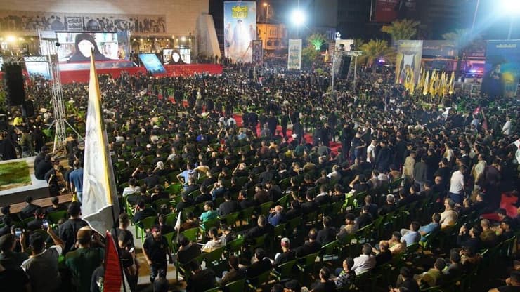 אירוע לזכרו של חסן נסראללה בבירת עיראק בגדד