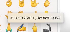 תיאור האימוג'י בגרסת המחשב של וואטסאפ (צילום מסך) תיאור האימוג'י בגרסת המחשב של וואטסאפ