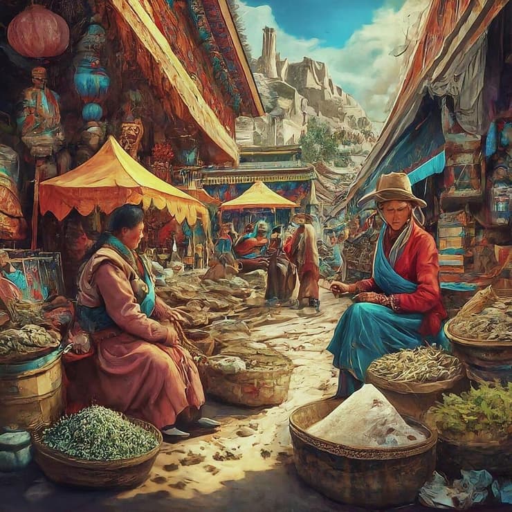 איור שמדמה סחר חליפין בימי קדם (איור: Shutterstock AI) איור שמדמה סחר חליפין בימי קדם