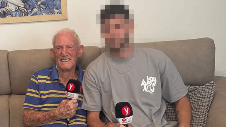 סרן י' וסבו חיים קאופמן (צילום: עדן דוידוב) סרן י' וסבו חיים קאופמן