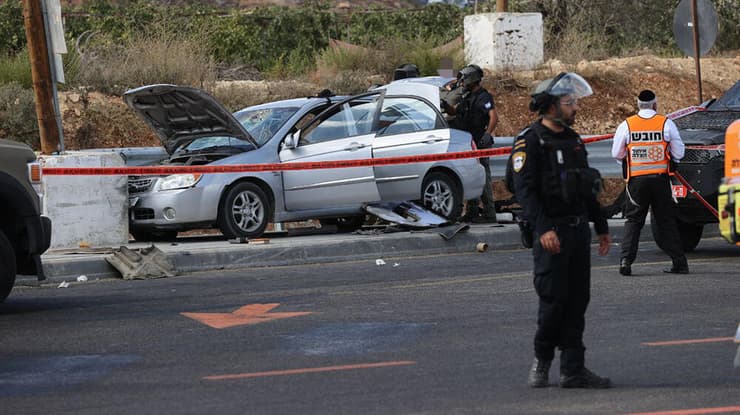 צילום: אלכס קולומויסקי פיגוע דריסה בגוש עציון