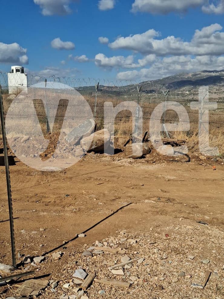 חומרי נפץ שהטמין חיזבאללה באזור כפר ע'גר בגבול לבנון