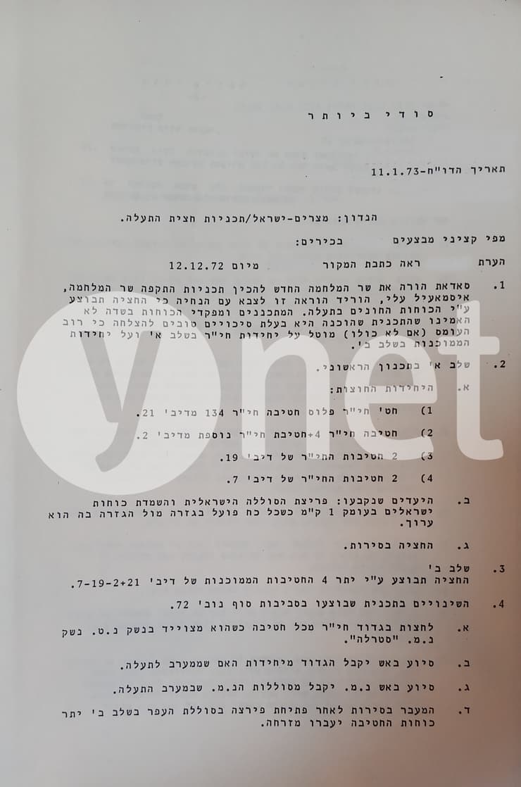 תוכנית חציית התעלה כוחות 11 בינואר 1973 אשרף מרואן