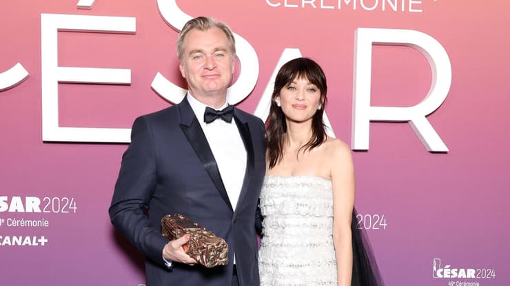 "הוא כל כך חכם". קוטיאר עם כריסטופר נולאן (צילום: Pascal Le Segretain/Getty Images) קוטיאר עם כריסטופר נולאן