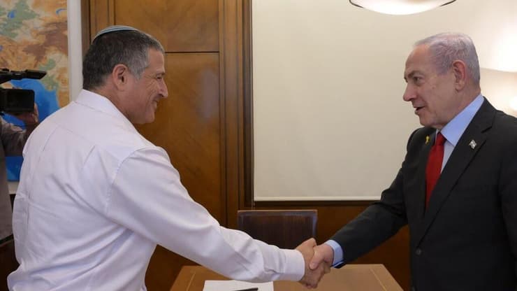 נתניהו בפגישת עבודה עם ראש השב״כ  דוד זיני