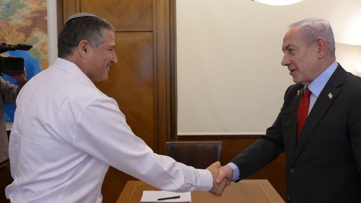 נתניהו בפגישת עבודה עם ראש השב״כ  דוד זיני