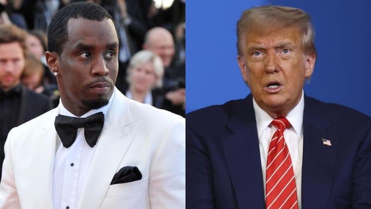 דונלד טראמפ ושון "דידי" קומבס (צילום: Gareth Cattermole/Getty Images, AP) דונלד טראמפ ושון "דידי" קומבס