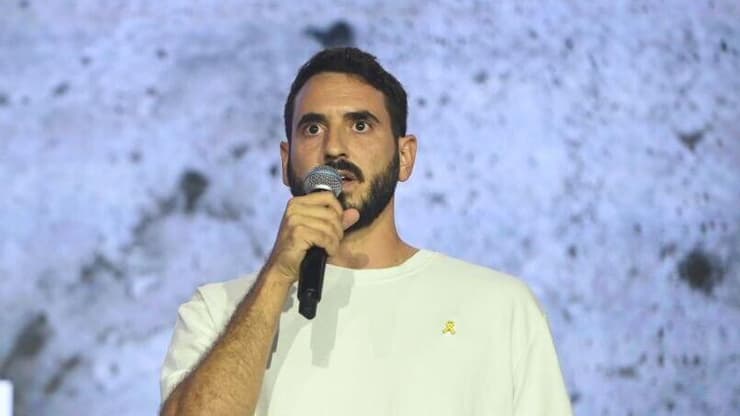 "אירוע קשה וכואב, אבל אסור לנו לשכוח את הטבח שעברנו". יונתן שמריז (צילום: יאיר שגיא) טקס הזיכרון הלאומי
