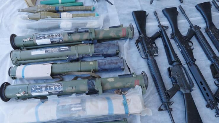 אמל"ח שנתפס על ידי כוחות הביטחון באיו"ש שמקורם באיראן