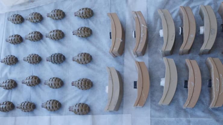 אמל"ח שנתפס על ידי כוחות הביטחון באיו"ש שמקורם באיראן