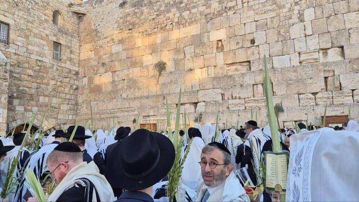 תפילה בסוכות בכותל המערבי