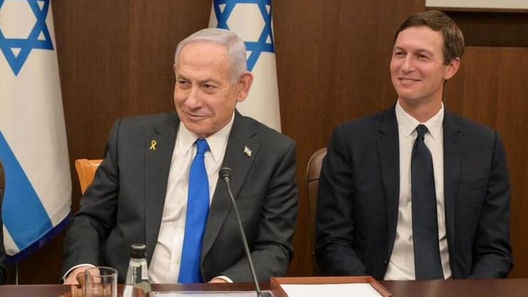 "המליץ לקושנר להפקיד בבנק ישראל כך שייראה כאילו מדובר בחשבון ממשלתי" (צילום: מעיין טואף/ לע"מ) ישיבת הממשלה בה לקחו חלק ויטקוף וקושנר