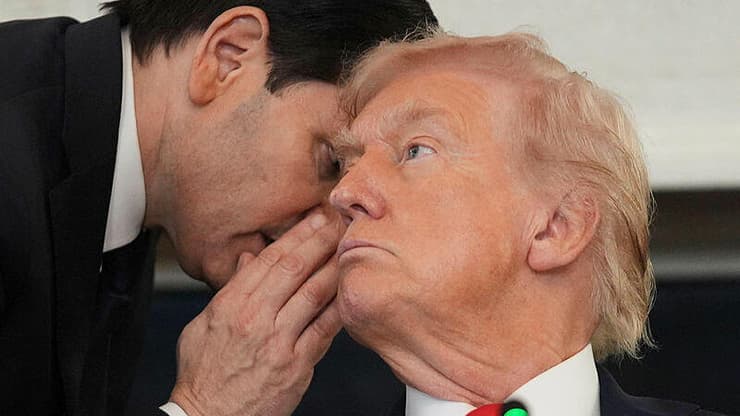 דונלד טראמפ מרקו רוביו בית לבן שלום מזרח תיכון מגעים מו"מ משא ומתן קהיר מצרים פתק