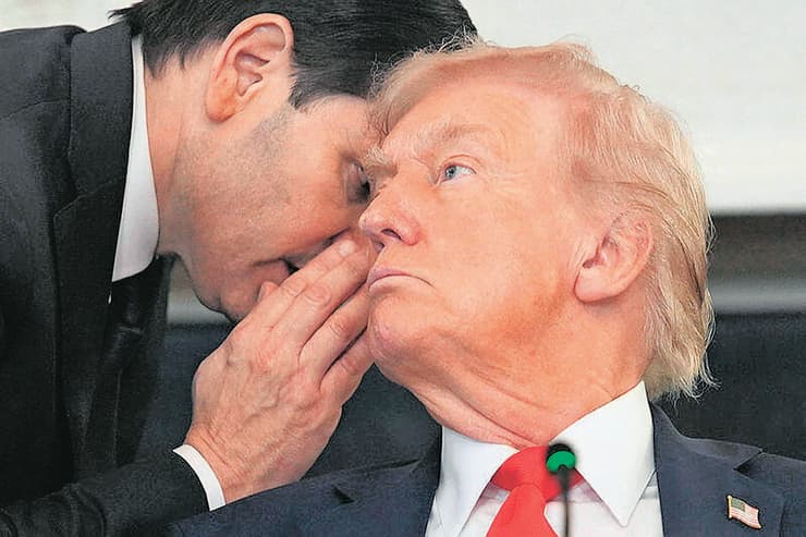 מזכיר המדינה של ארצות הברית מרקו רוביו מעדכן את דונלד טראמפ שהושג הסכם