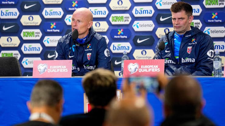 סולבאקן במסיבת העיתונאים, היום (צילום: Fredrik Varfjell / NTB / AFP) סולבאקן