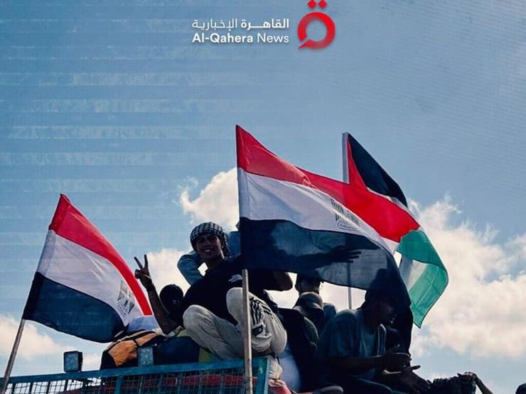 "מצרים באופוריה" תמונות שפרסם ערוץ אל-קאהרה אל-איחבאריה המצרי, כדי למנף את ההצלחה המצרית בהסכם
