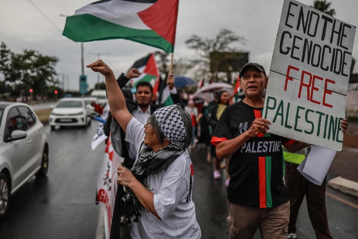 הפגנה פרו פלסטינית בדרום אפריקה