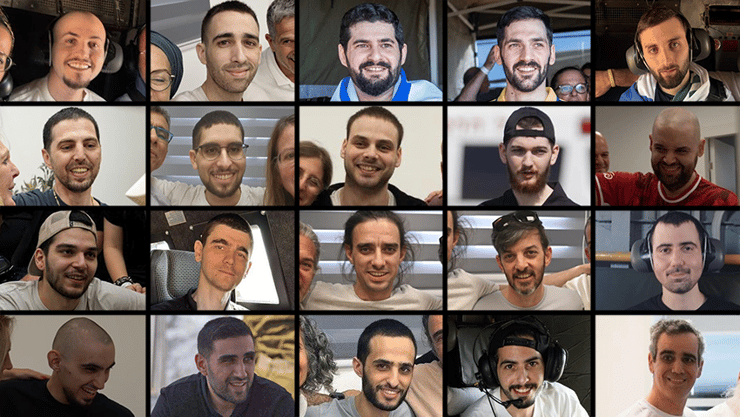 20 החטופים ששוחררו - אחרי 738 ימים (צילום: דובר צה"ל) קולאז' 20 חטופים ששוחררו