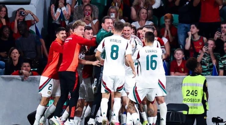 שחקני הונגריה מאושרים (IMAGO) שחקני הונגריה מאושרים