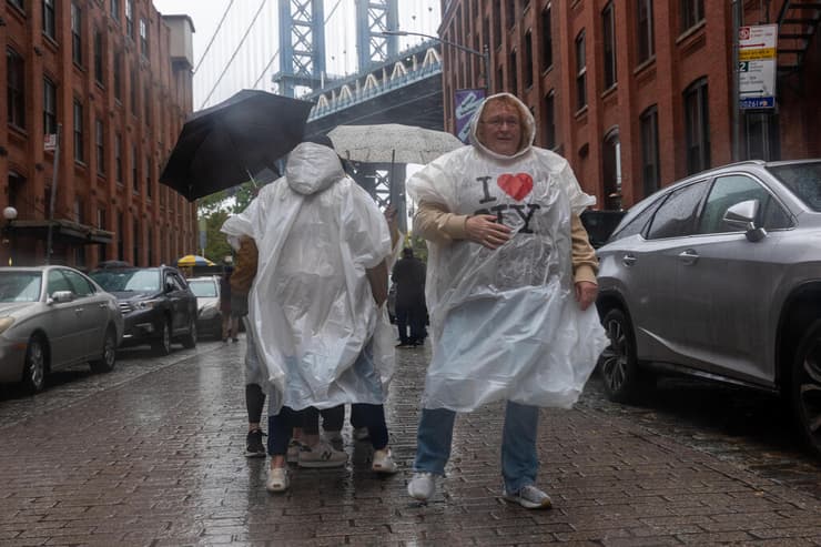 רחוב בברוקלין במהלך הסופה (צילום: Spencer Platt / Getty Images) רחוב בברוקלין במהלך הסופה